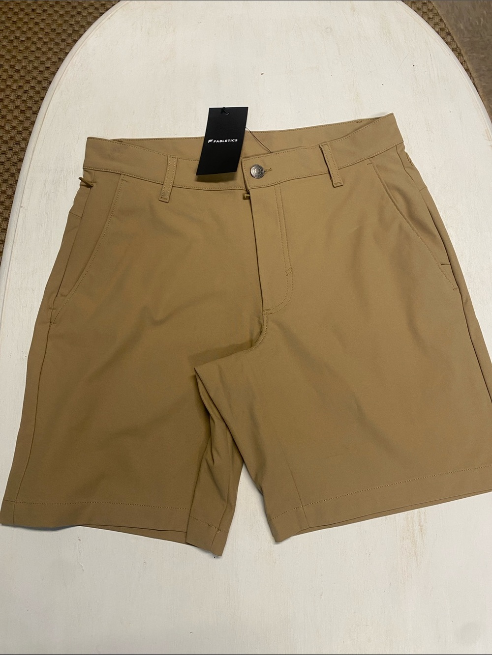 Fabletics Men's Flat Front Shorts - Khaki